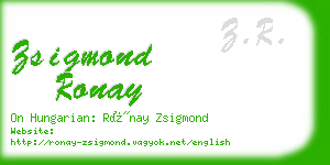 zsigmond ronay business card
